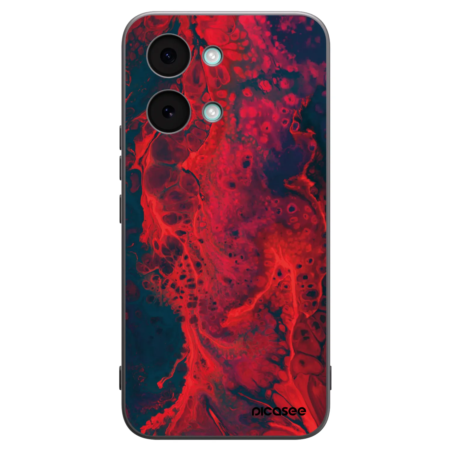 Picasee silikonowe czarne etui na Xiaomi Poco X8 Pro Max - Organic red