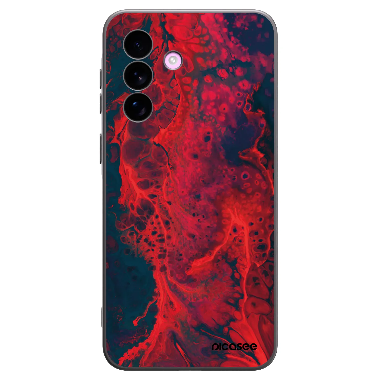 Picasee silikonowe czarne etui na Samsung Galaxy A57 5G - Organic red