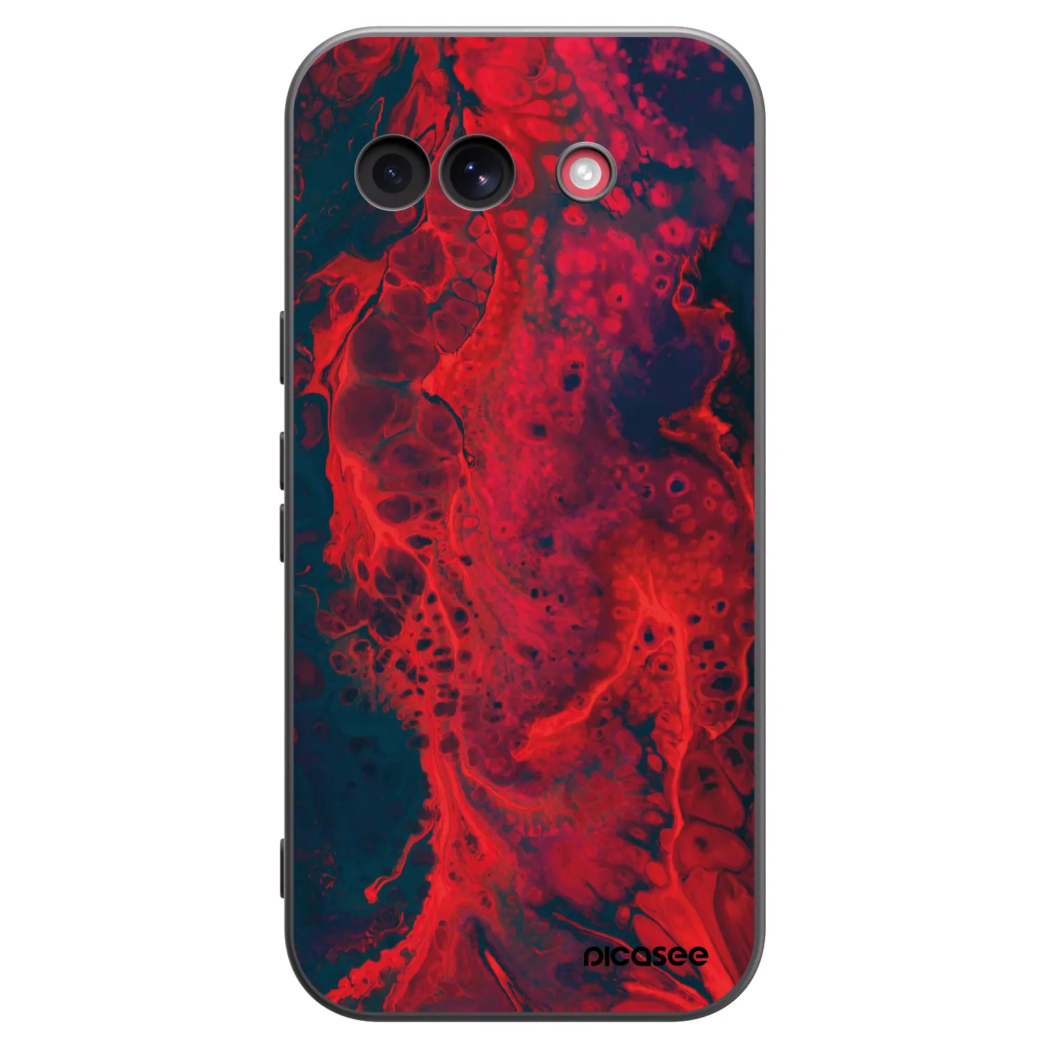 Picasee silikonowe czarne etui na Google Pixel 10a - Organic red