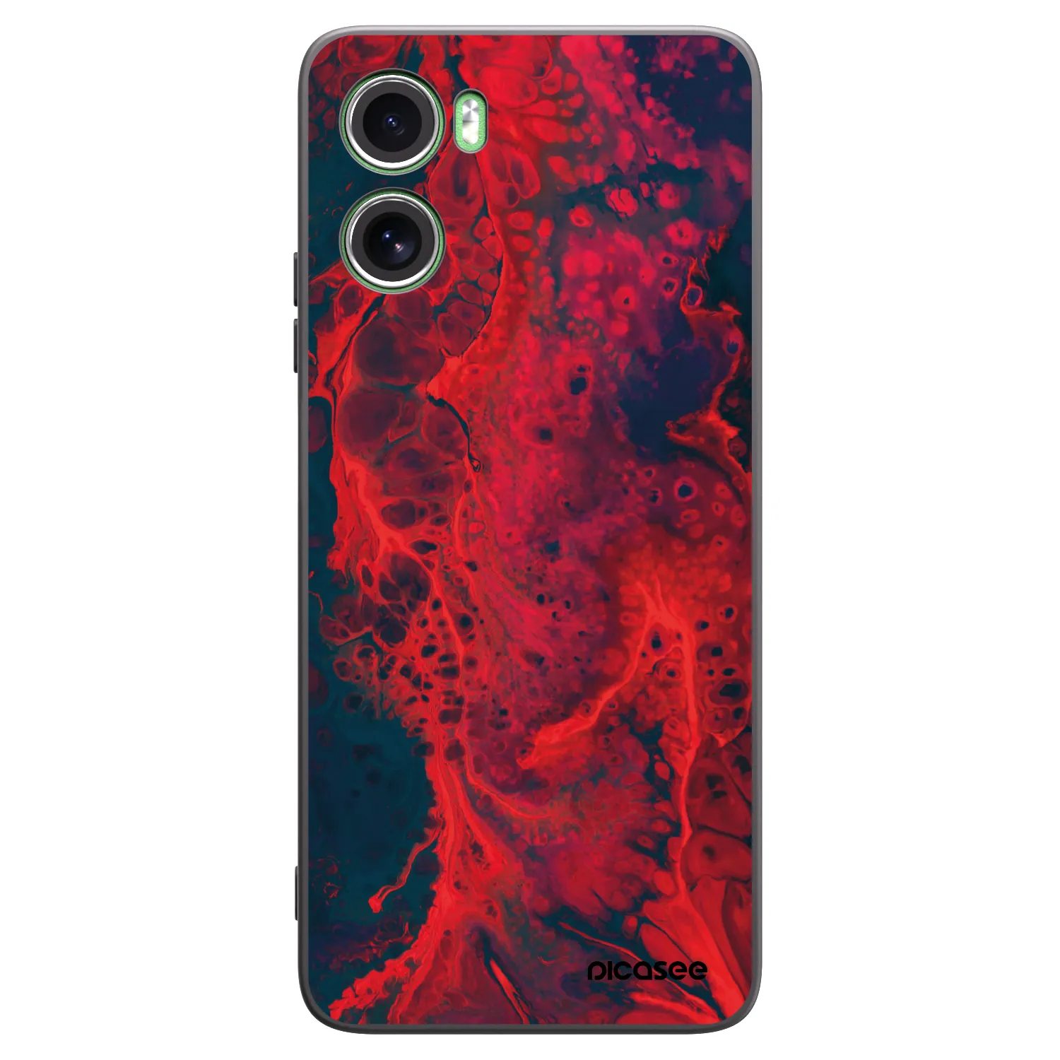 Picasee silikonowe czarne etui na Motorola Moto G06 - Organic red