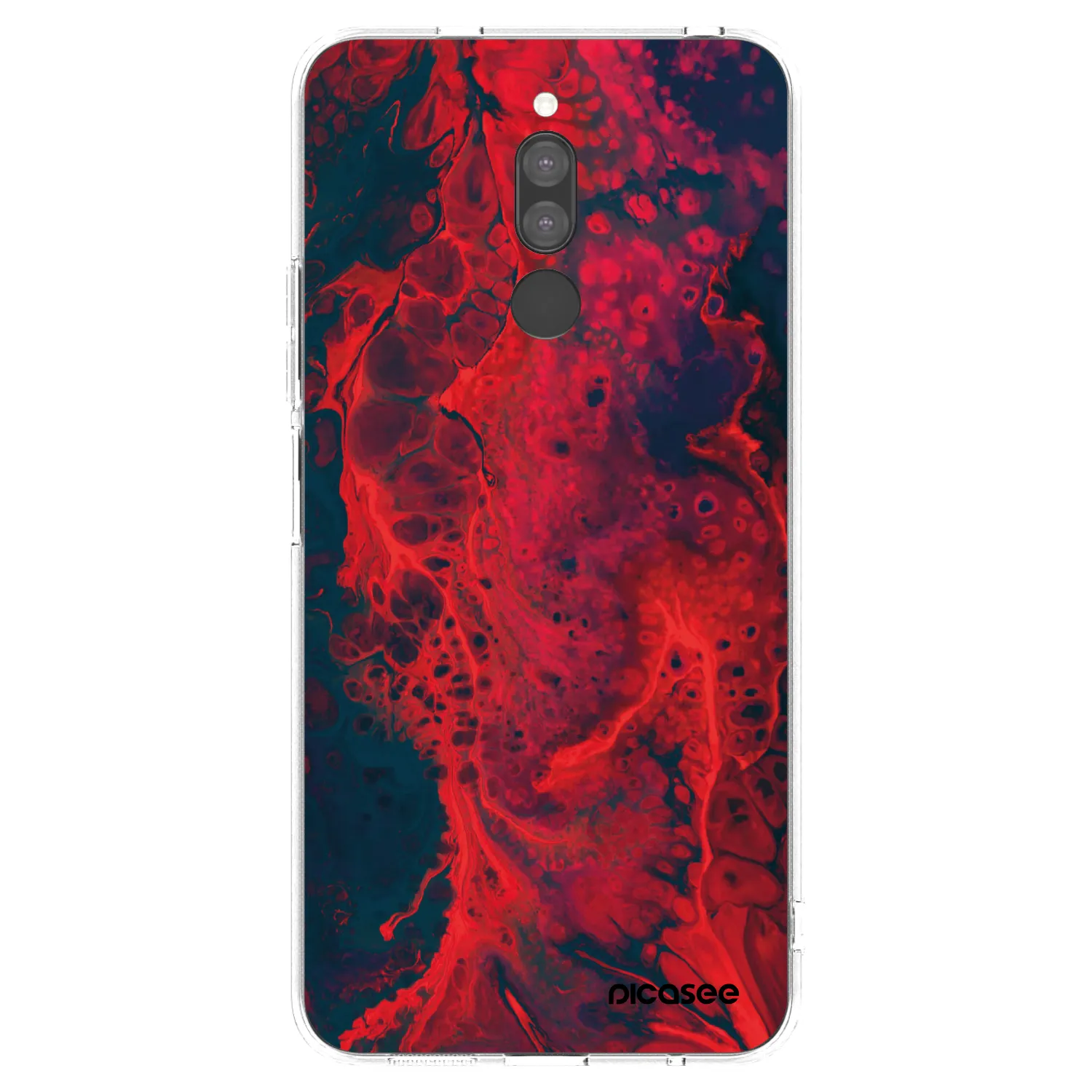 Picasee silikonowe przeźroczyste etui na Xiaomi Redmi 8 - Organic red