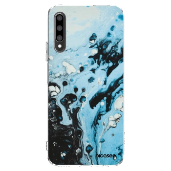 Picasee silikonowe przeźroczyste etui na Honor 9X Pro - Organic blue
