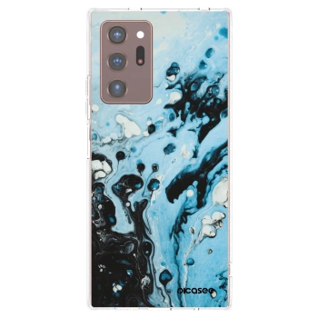 Picasee silikonowe przeźroczyste etui na Samsung Galaxy Note 20 Ultra - Organic blue