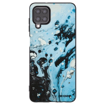 Picasee silikonowe czarne etui na Samsung Galaxy A12 A125F - Organic blue