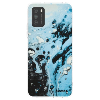 Picasee silikonowe przeźroczyste etui na Xiaomi Poco M3 - Organic blue