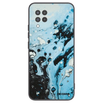 Picasee silikonowe czarne etui na Samsung Galaxy A42 A426B - Organic blue