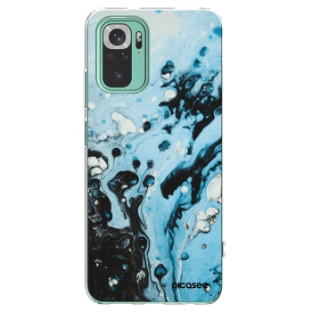 Picasee silikonowe przeźroczyste etui na Xiaomi Redmi Note 10 Pro - Organic blue