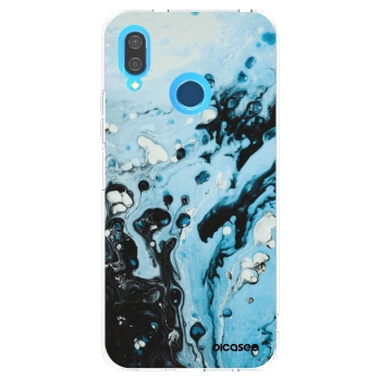 Picasee silikonowe przeźroczyste etui na Huawei P20 Lite - Organic blue