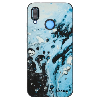 Picasee silikonowe czarne etui na Huawei P20 Lite - Organic blue