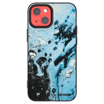Picasee silikonowe czarne etui na Apple iPhone 13 mini - Organic blue