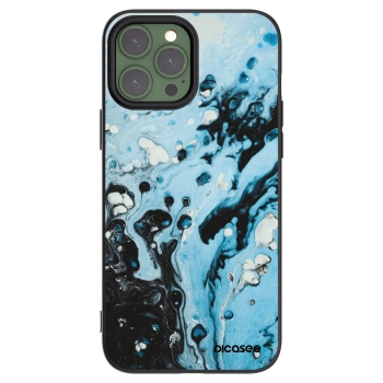 Picasee silikonowe czarne etui na Apple iPhone 13 Pro Max - Organic blue