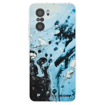 Picasee silikonowe przeźroczyste etui na Xiaomi Poco F3 - Organic blue