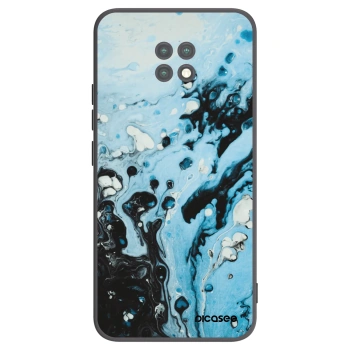 Picasee silikonowe czarne etui na Xiaomi Redmi Note 9T - Organic blue