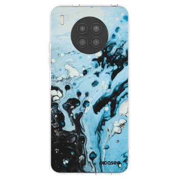 Picasee silikonowe przeźroczyste etui na Huawei Nova 8i - Organic blue