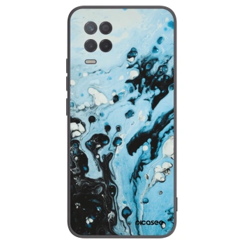 Picasee silikonowe czarne etui na Realme 8 5G - Organic blue