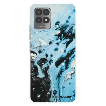 Picasee silikonowe przeźroczyste etui na Realme 8i - Organic blue