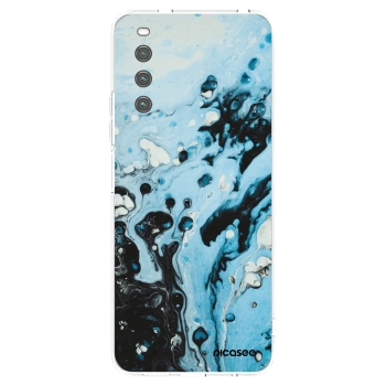 Picasee silikonowe przeźroczyste etui na Sony Xperia 10 IV 5G - Organic blue