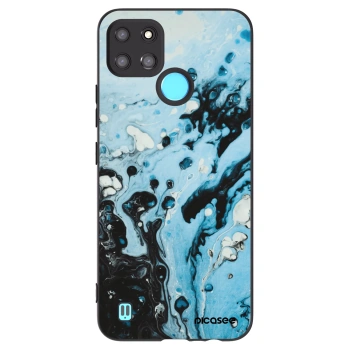 Picasee silikonowe czarne etui na Realme C21Y - Organic blue
