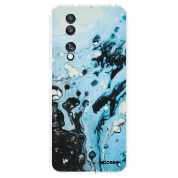 Picasee silikonowe przeźroczyste etui na Honor 70 - Organic blue