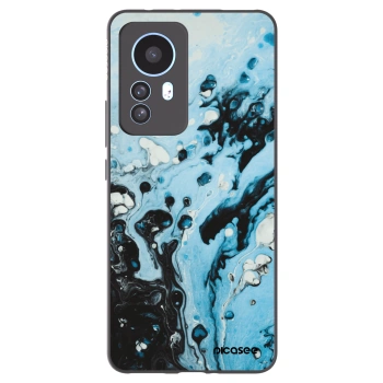 Picasee silikonowe czarne etui na Xiaomi 12T Pro - Organic blue