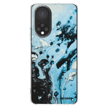 Picasee silikonowe przeźroczyste etui na Honor X7 - Organic blue