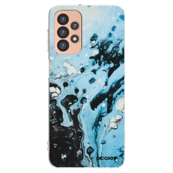 Picasee silikonowe przeźroczyste etui na Samsung Galaxy A23 A236B 5G - Organic blue