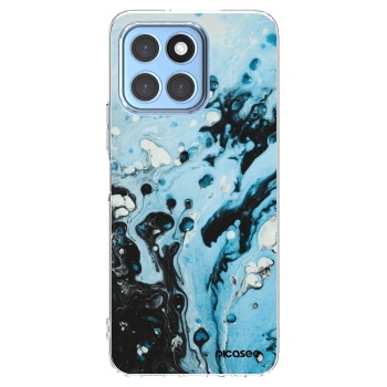 Picasee silikonowe przeźroczyste etui na Honor X6 - Organic blue