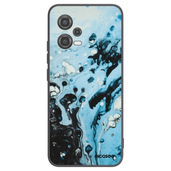 Picasee silikonowe czarne etui na Xiaomi Poco X5 - Organic blue