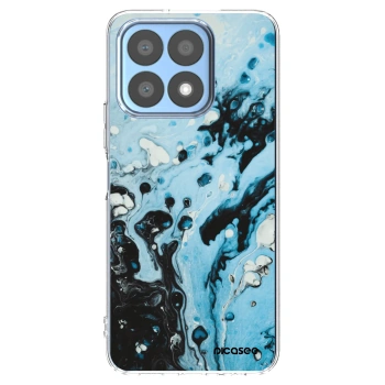 Picasee silikonowe przeźroczyste etui na Honor X8a - Organic blue