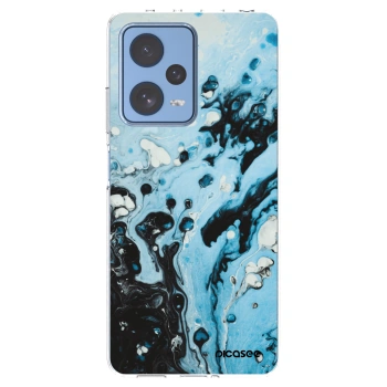 Picasee silikonowe przeźroczyste etui na Xiaomi Redmi Note 12 Pro 5G - Organic blue