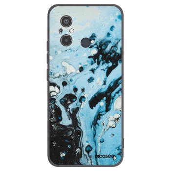 Picasee silikonowe czarne etui na Xiaomi Redmi 12C - Organic blue