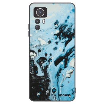 Picasee silikonowe czarne etui na Xiaomi Redmi Note 12S - Organic blue