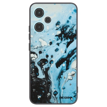 Picasee silikonowe czarne etui na Xiaomi Poco F5 - Organic blue