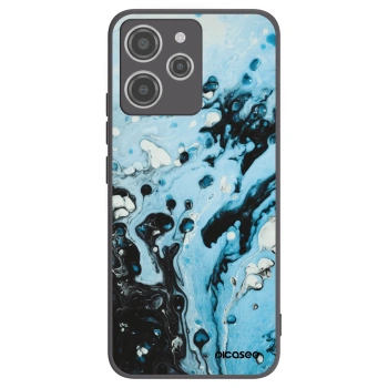 Picasee silikonowe czarne etui na Xiaomi Redmi 12 4G - Organic blue