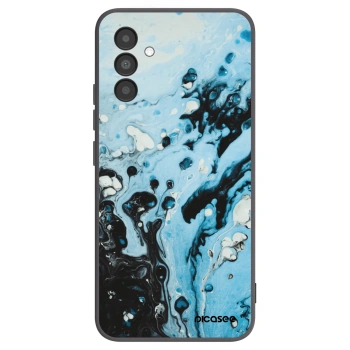 Picasee silikonowe czarne etui na Samsung Galaxy A04s A047F - Organic blue