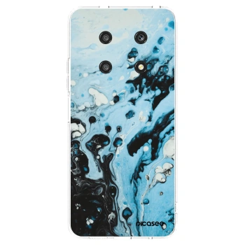 Picasee silikonowe przeźroczyste etui na Honor Magic4 Lite 5G - Organic blue