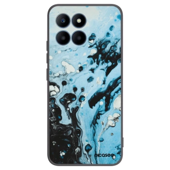 Picasee silikonowe czarne etui na Honor 70 Lite - Organic blue