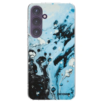 Picasee silikonowe przeźroczyste etui na Samsung Galaxy S24+ S926B 5G - Organic blue