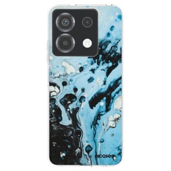 Picasee silikonowe przeźroczyste etui na Xiaomi Poco X6 - Organic blue