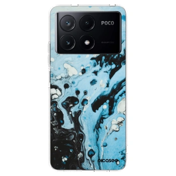 Picasee silikonowe przeźroczyste etui na Xiaomi Poco X6 Pro - Organic blue