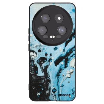 Picasee silikonowe czarne etui na Xiaomi 14 Ultra - Organic blue