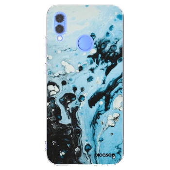 Picasee silikonowe przeźroczyste etui na Honor 10 Lite - Organic blue