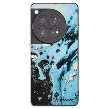 Picasee silikonowe czarne etui na OnePlus 12 5G - Organic blue