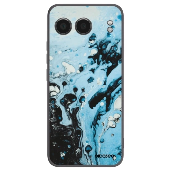 Picasee silikonowe czarne etui na OnePlus Nord 4 - Organic blue