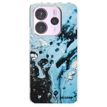 Picasee silikonowe przeźroczyste etui na Xiaomi Redmi Note 14 4G - Organic blue