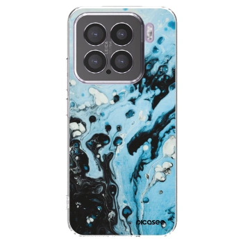 Picasee silikonowe przeźroczyste etui na Xiaomi 15 - Organic blue