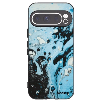 Picasee silikonowe czarne etui na Google Pixel 9 Pro - Organic blue