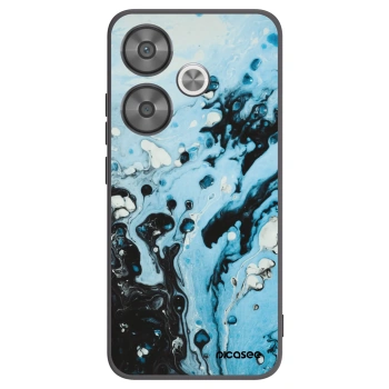 Picasee silikonowe czarne etui na Xiaomi Poco F6 - Organic blue