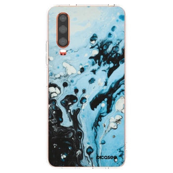 Picasee silikonowe przeźroczyste etui na Huawei P30 - Organic blue