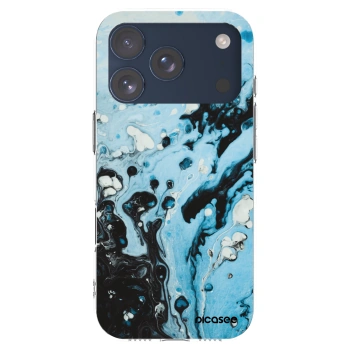 Picasee silikonowe przeźroczyste etui na Apple iPhone 17 Pro - Organic blue